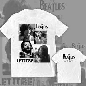 The Beatles T-Shirt Retro Pattern 2 Sided T-Shirt